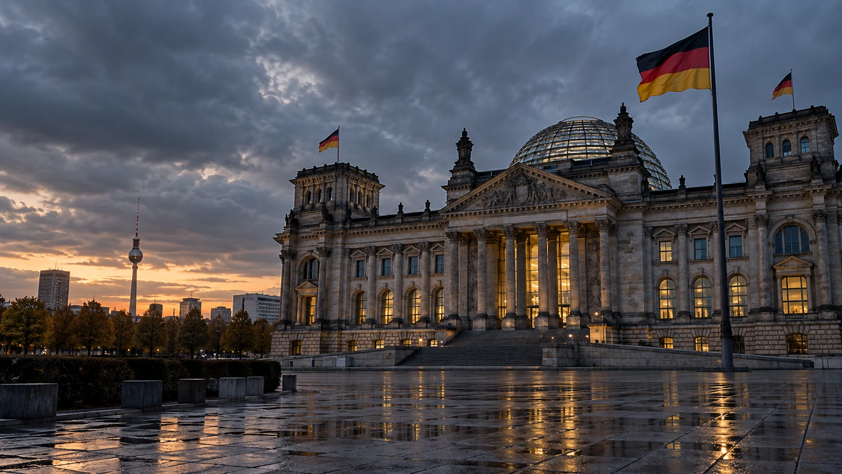 Architectural study of the Reichstag in Berlin
